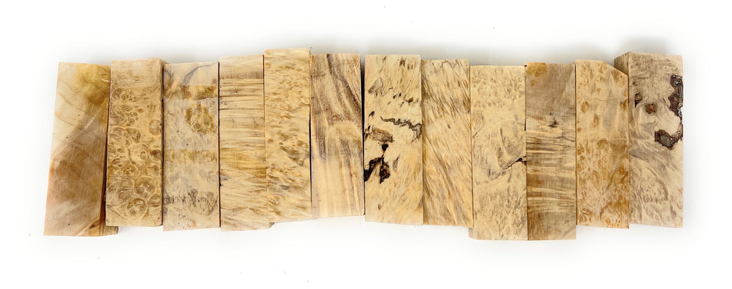 Short Box Elder Burl Pen Blanks (Stablized) 12 Pack.